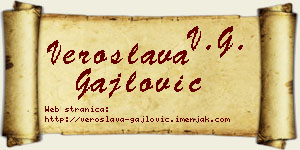 Veroslava Gajlović vizit kartica
